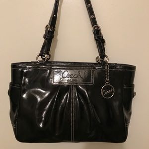 Coach Black Patent Leather Handbag